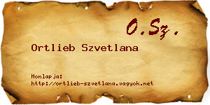 Ortlieb Szvetlana névjegykártya